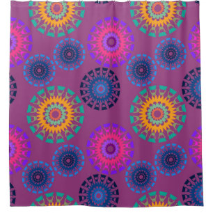 Seamless pattern with multicolored round openwork