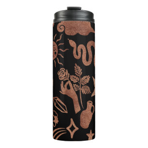 Seamless pattern with mystical and magic symbols. thermal tumbler