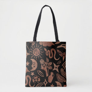 Seamless pattern with mystical and magic symbols.  tote bag