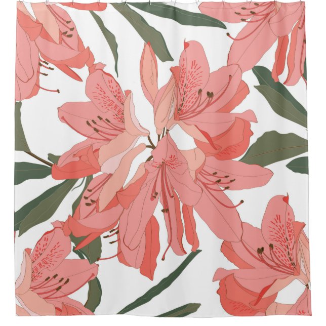 Seamless pattern with Oleander flower. Floral comp (Front)