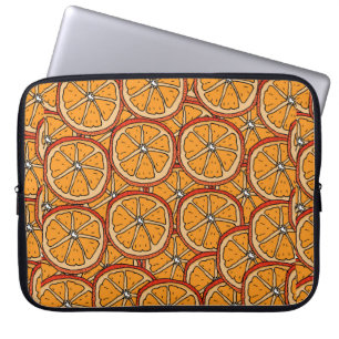 Seamless pattern with orange. Endless texture Laptop Sleeve