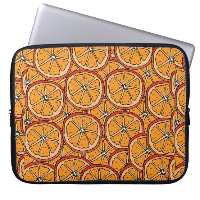 Seamless pattern with orange. Endless texture Laptop Sleeve (Front)