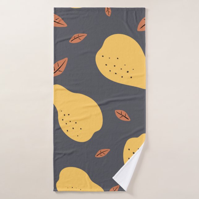 Seamless pattern with pears. Fruits light modern t Bath Towel (Bath Towel)