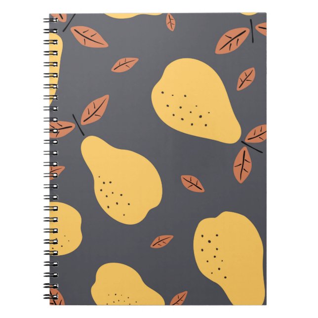 Seamless pattern with pears. Fruits light modern t Notebook (Front)