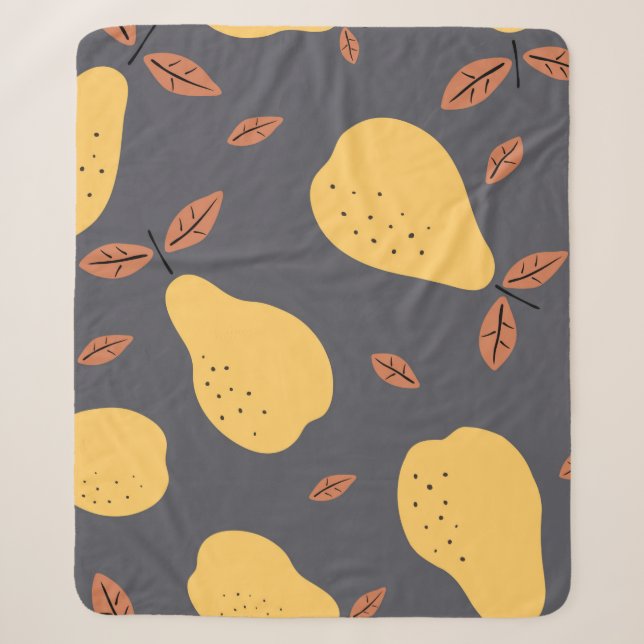 Seamless pattern with pears. Fruits light modern t Sherpa Blanket (Front)