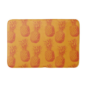 Seamless pattern with pineapples bath mat