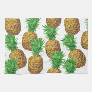 Seamless pattern with pineapples kitchen towel