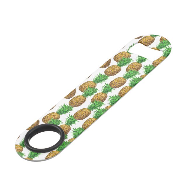 Seamless pattern with pineapples speed bottle opener (Front Angled)