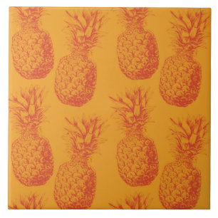 Seamless pattern with pineapples tile