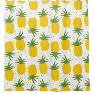 Seamless pattern with pineapples. Yellow pineapple
