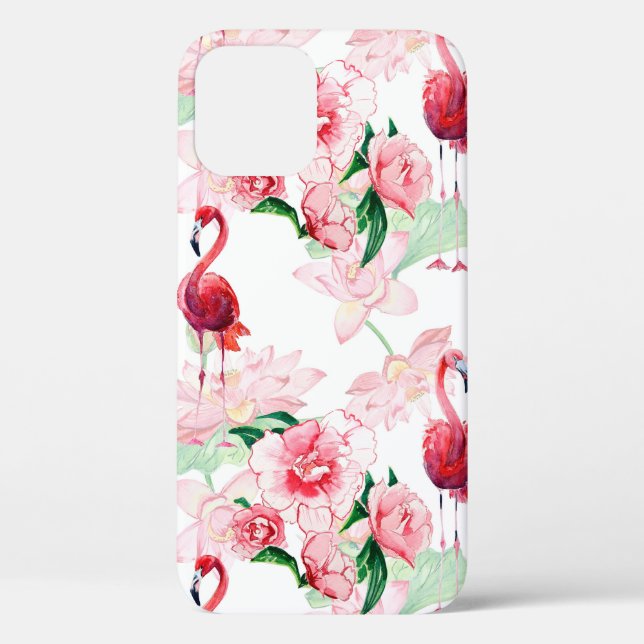 Seamless pattern with pink flamingo Case-Mate iPhone case (Back)