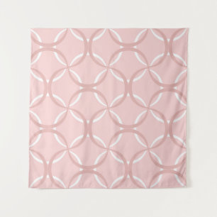 Seamless pattern with pink wavy lines tapestry
