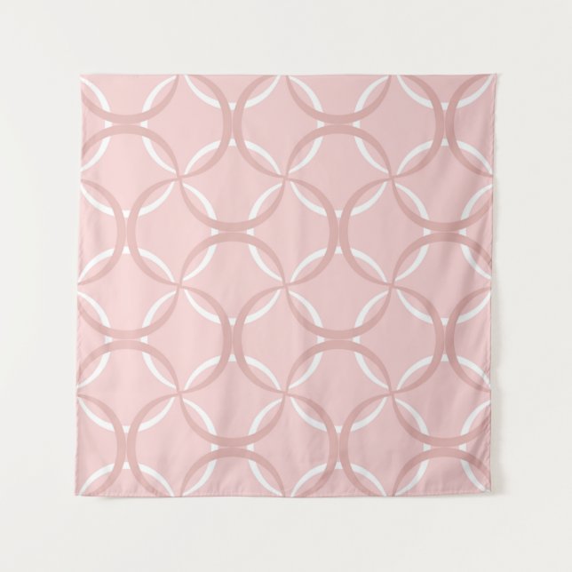 Seamless pattern with pink wavy lines tapestry (Front)