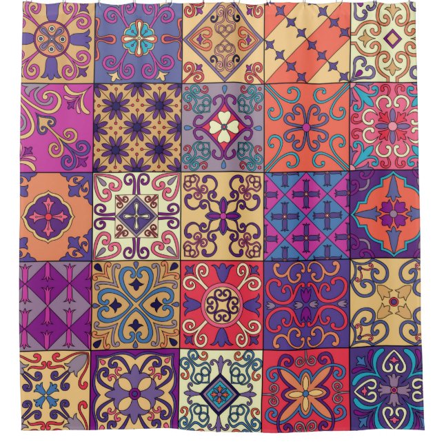 Seamless pattern with portuguese tiles in talavera (Front)