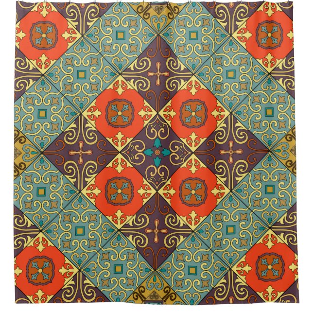 Seamless pattern with portuguese tiles in talavera (Front)