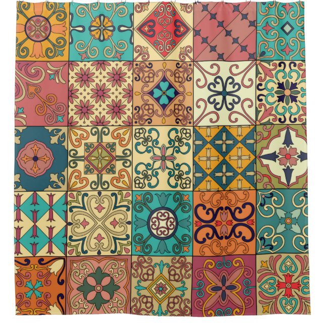 Seamless pattern with portuguese tiles in talavera (Front)