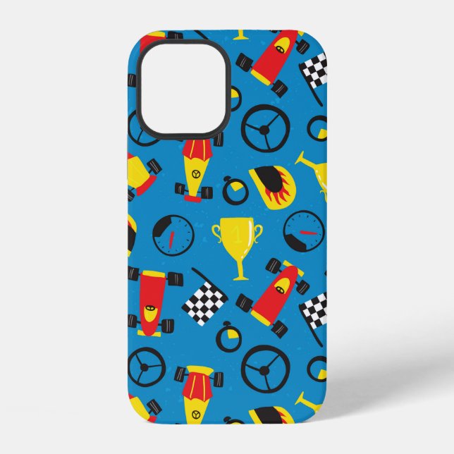 Seamless pattern with racing cars.  iPhone case (Back)