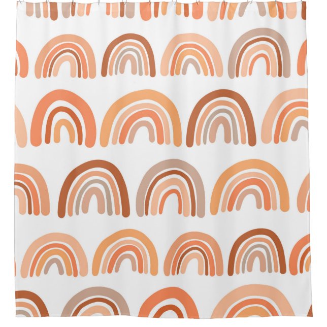 Seamless pattern with rainbow. Hand drawn texture. (Front)