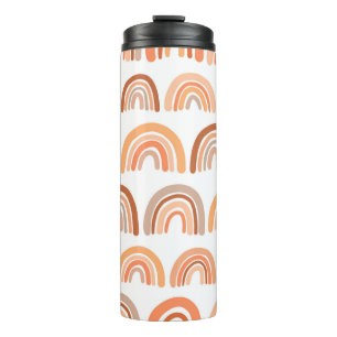Seamless pattern with rainbow. Hand drawn texture. Thermal Tumbler