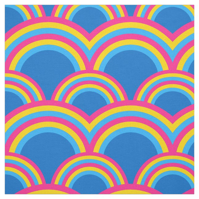 Seamless pattern with rainbows fabric (Swatch)