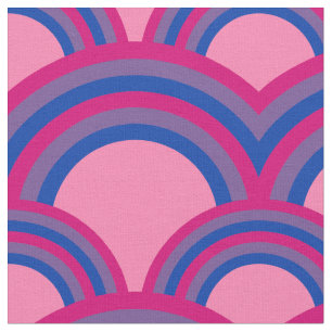 Seamless pattern with rainbows fabric