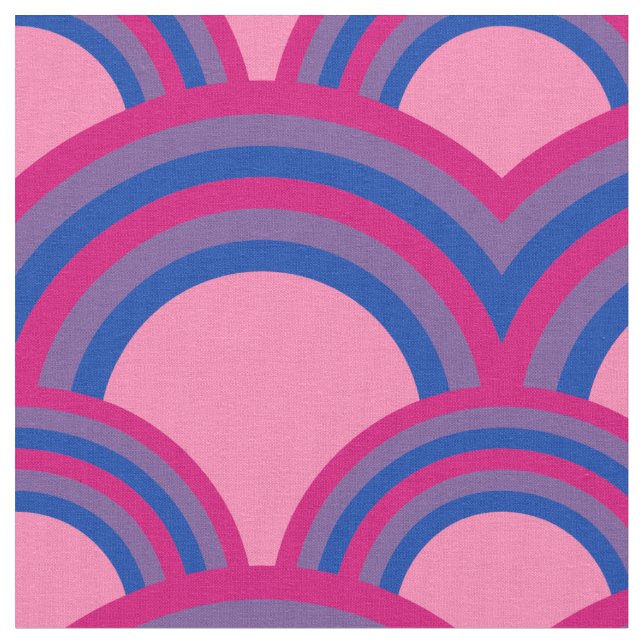 Seamless pattern with rainbows fabric (Close Up)