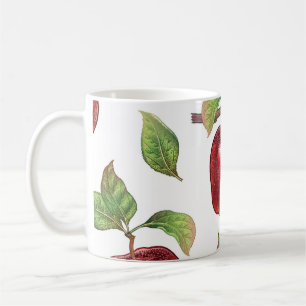 Seamless pattern with red apples. Realistic vintag Coffee Mug