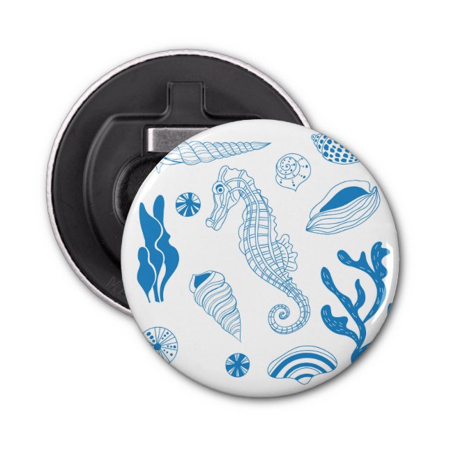 Seamless pattern with sea shells bottle opener (Front)
