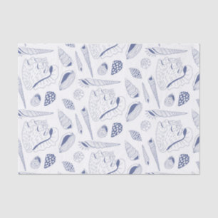 Seamless pattern with sea shells tissue paper