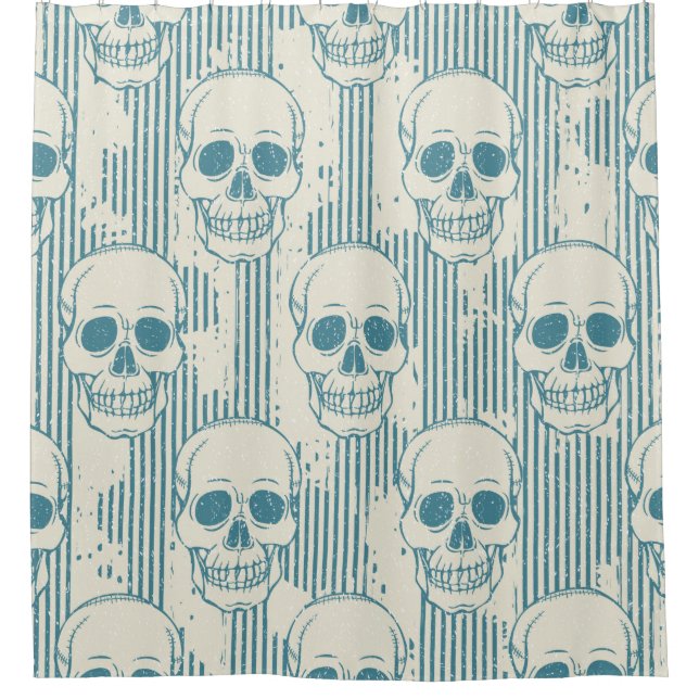Seamless pattern with skull. Freehand drawing (Front)