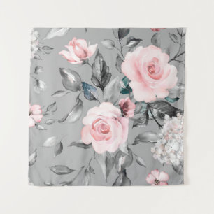 Seamless pattern with spring flowers and leaves. H Tapestry