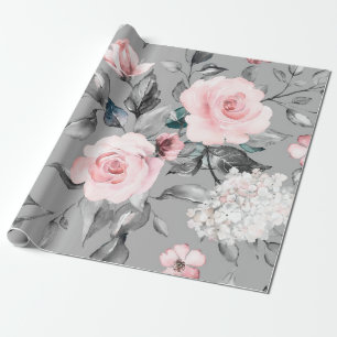 Seamless pattern with spring flowers and leaves. H Wrapping Paper