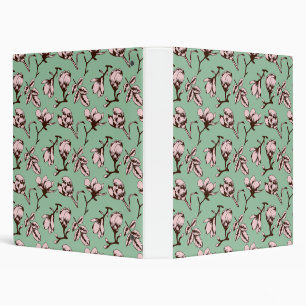 Seamless pattern with spring tree flower buds binder