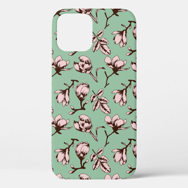 Seamless pattern with spring tree flower buds Case-Mate iPhone case (Back)