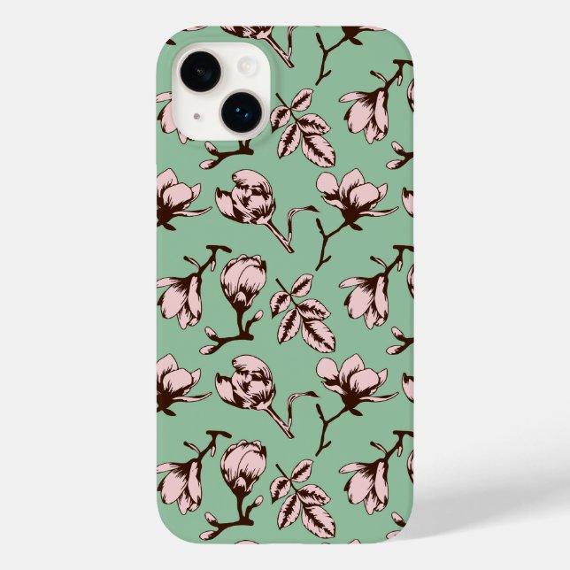Seamless pattern with spring tree flower buds Case-Mate iPhone case (Back)