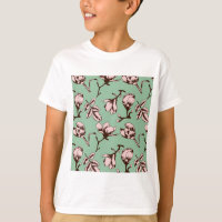 Seamless pattern with spring tree flower buds
