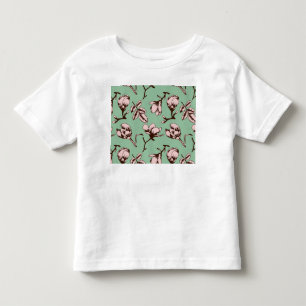 Seamless pattern with spring tree flower buds toddler t-shirt