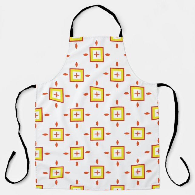 Seamless pattern with squares Abstract background  Apron (Front)