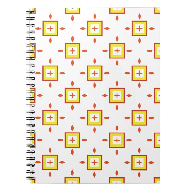 Seamless pattern with squares Abstract background  Notebook (Front)