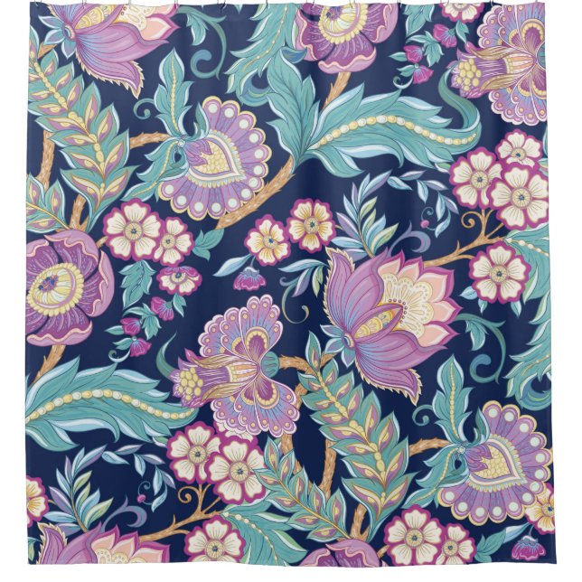 Seamless pattern with stylized ornamental flowers  (Front)