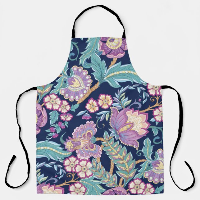 Seamless pattern with stylized ornamental flowers  apron (Front)