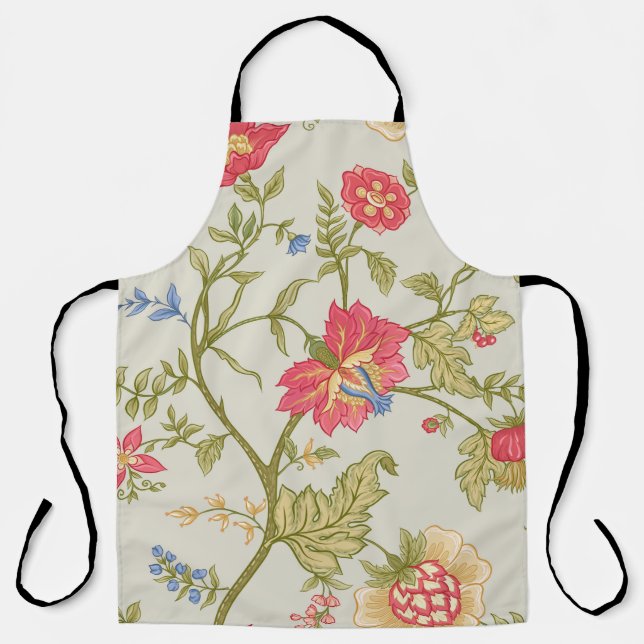 Seamless pattern with stylized ornamental flowers  apron (Front)