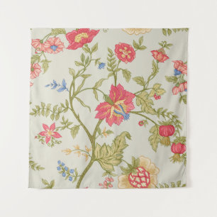 Seamless pattern with stylized ornamental flowers tapestry