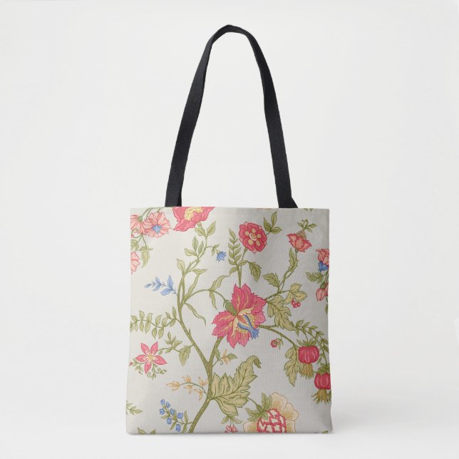 Seamless pattern with stylized ornamental flowers  tote bag (Front)
