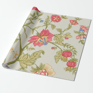 Seamless pattern with stylized ornamental flowers  wrapping paper