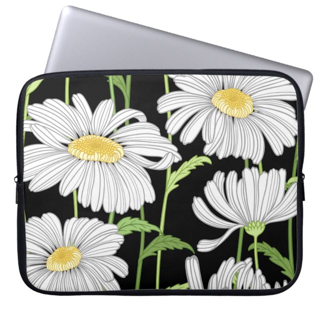 Seamless pattern with summer flowers. laptop sleeve (Front)