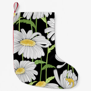 Seamless pattern with summer flowers. small christmas stocking