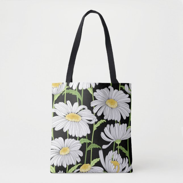 seamless pattern with summer flowers tote bag (Front)