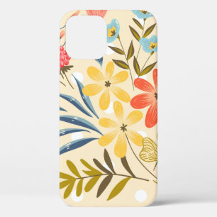 Seamless pattern with the abstract flowers iPhone 12 case