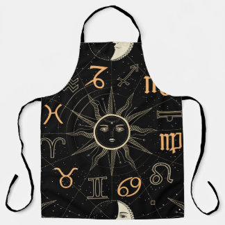 Seamless pattern with the Horoscope circle with Zo Apron